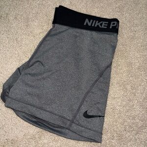 Nike Pro Gray Athletic Spandex Shorts